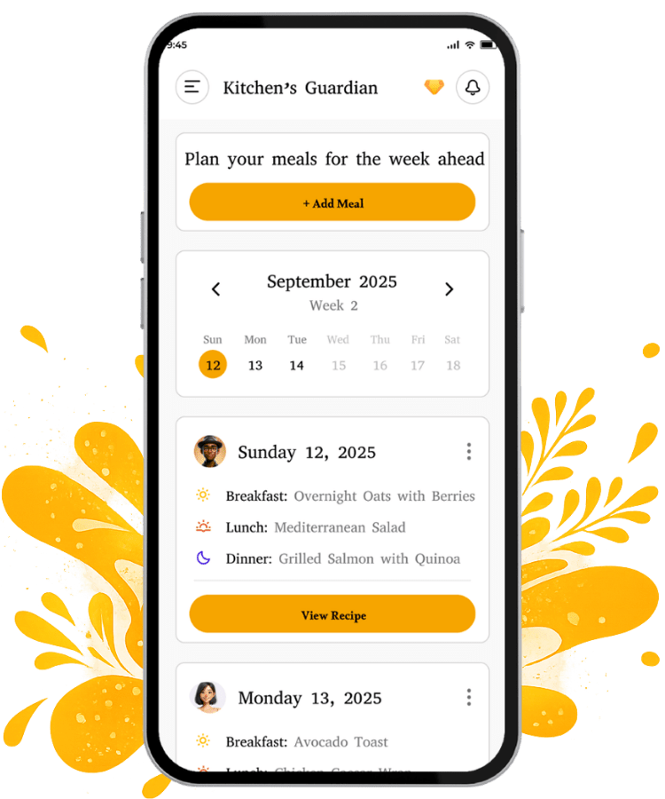 Kitchen Guardian Meal Planning App